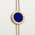 CERRET Azur 24K gold-plated safety bracelet with sapphire enamel