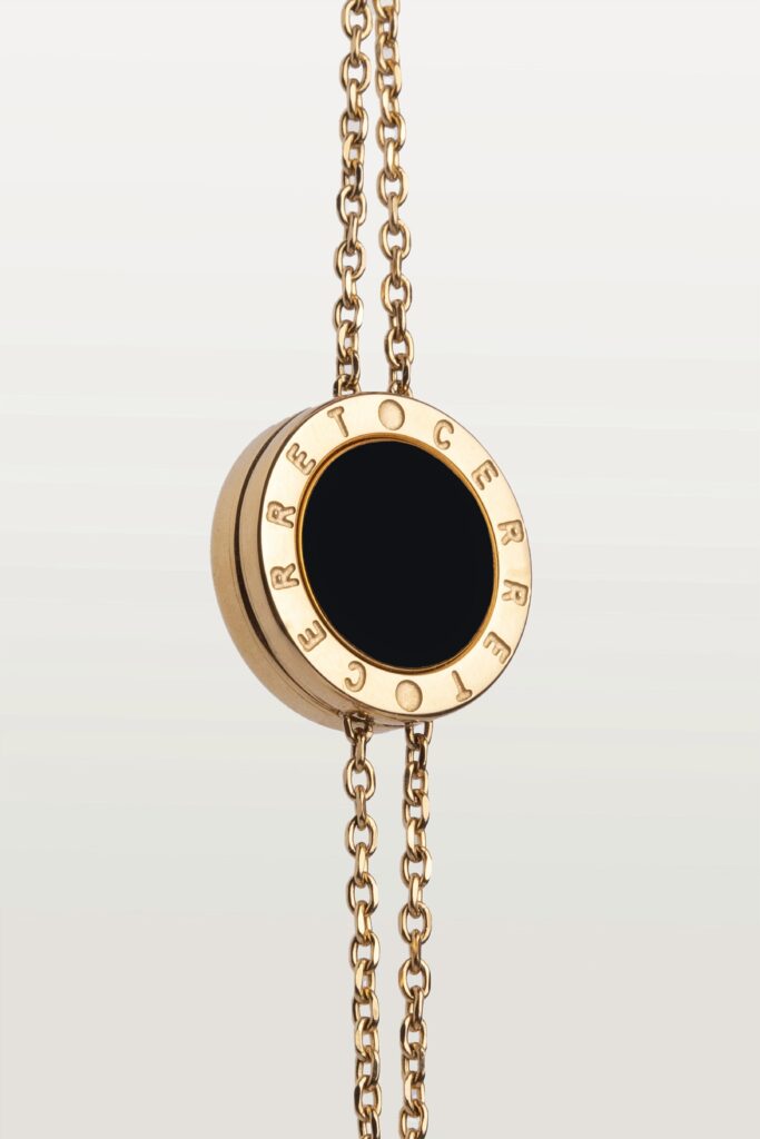 CERRET Sérénité 24K gold-plated double chain safety bracelet
