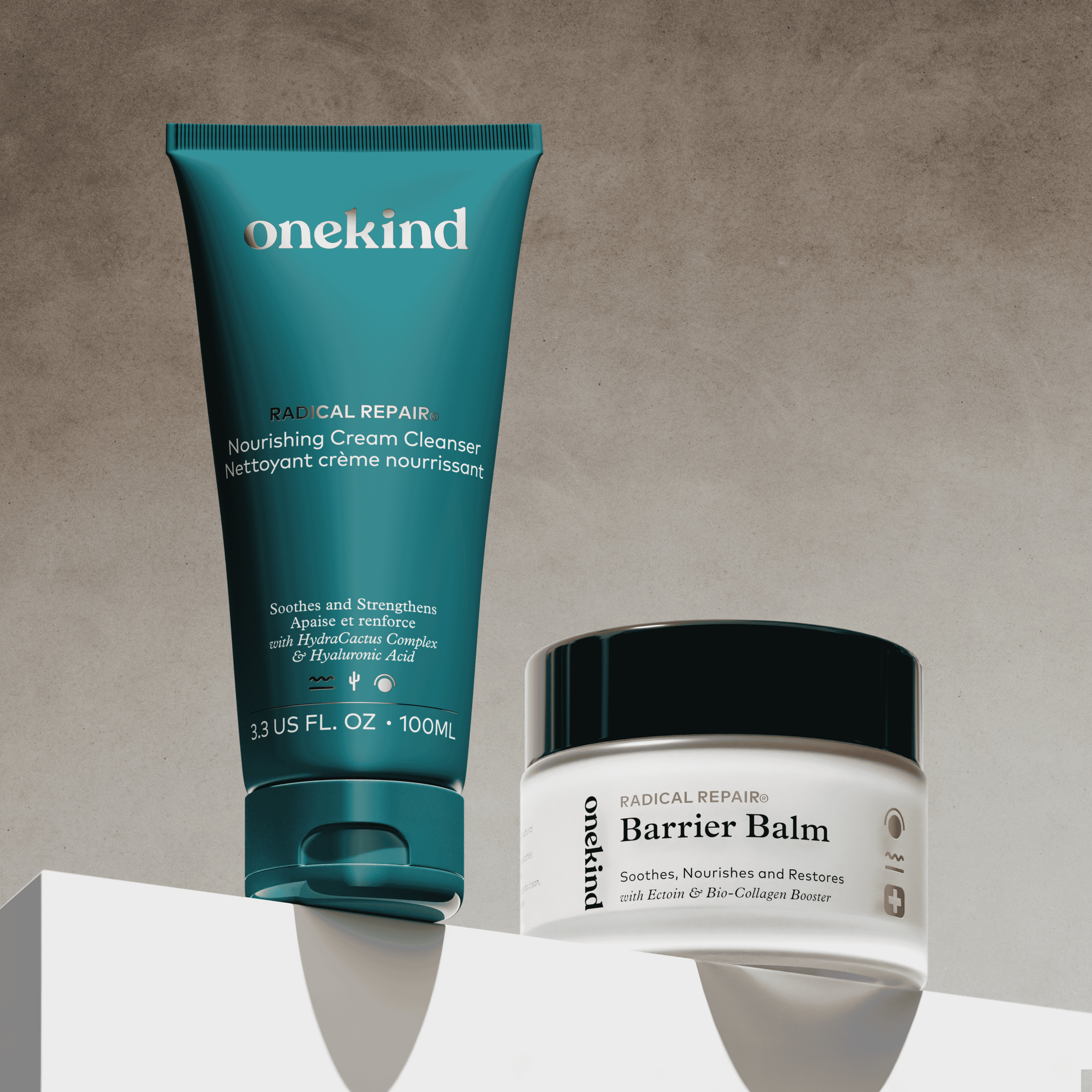 Onekind Radical Repair Nourishing Cream Cleanser and Barrier Balm duo