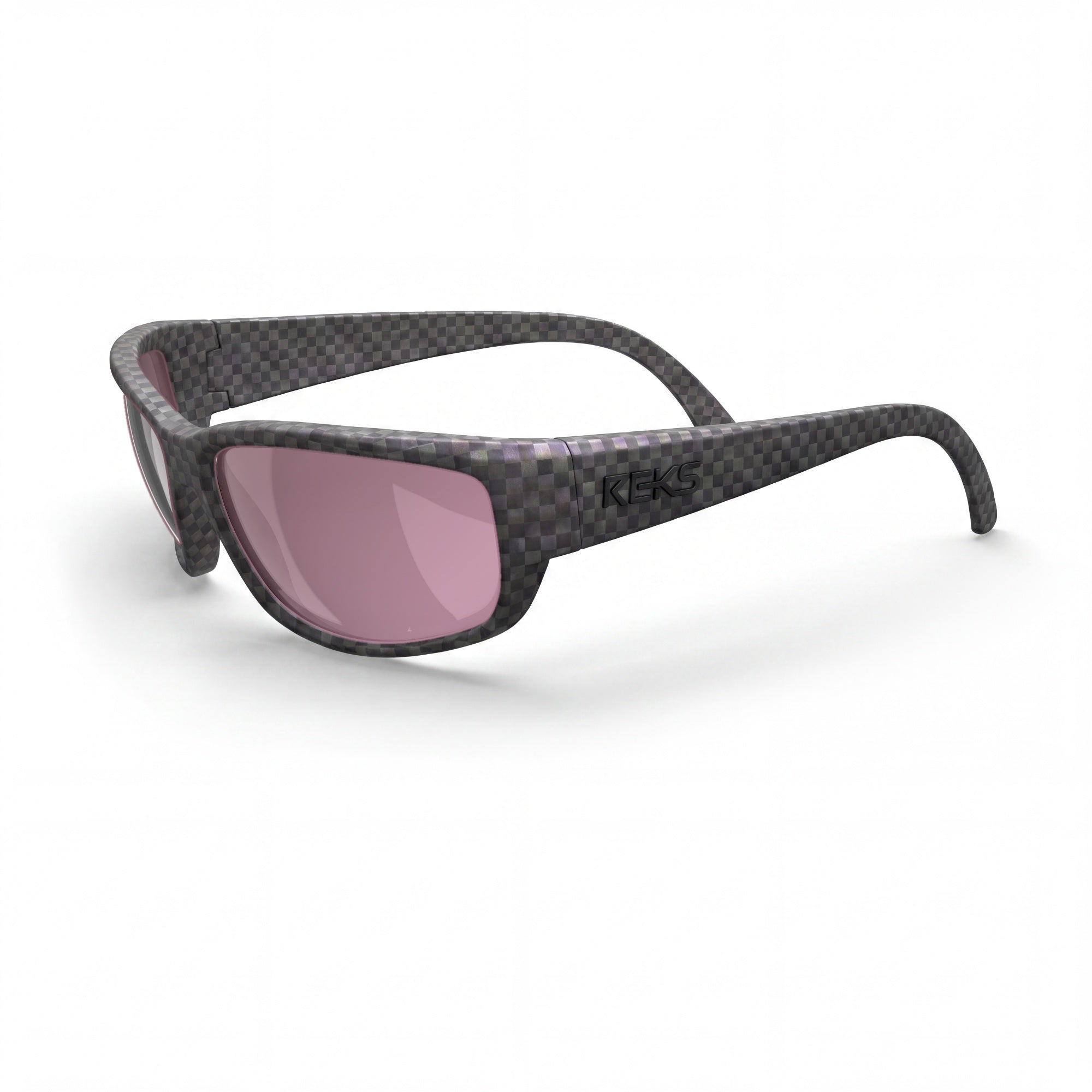 REKS Wrap Around golf sunglasses in carbon with Color-Boosting lenses